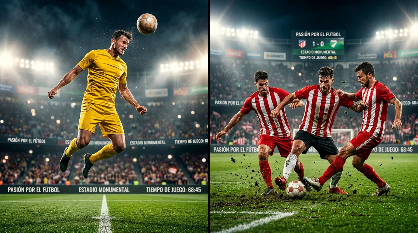 Jugadores de Ecuador y Paraguay en acción durante partidos de eliminatorias sudamericanas