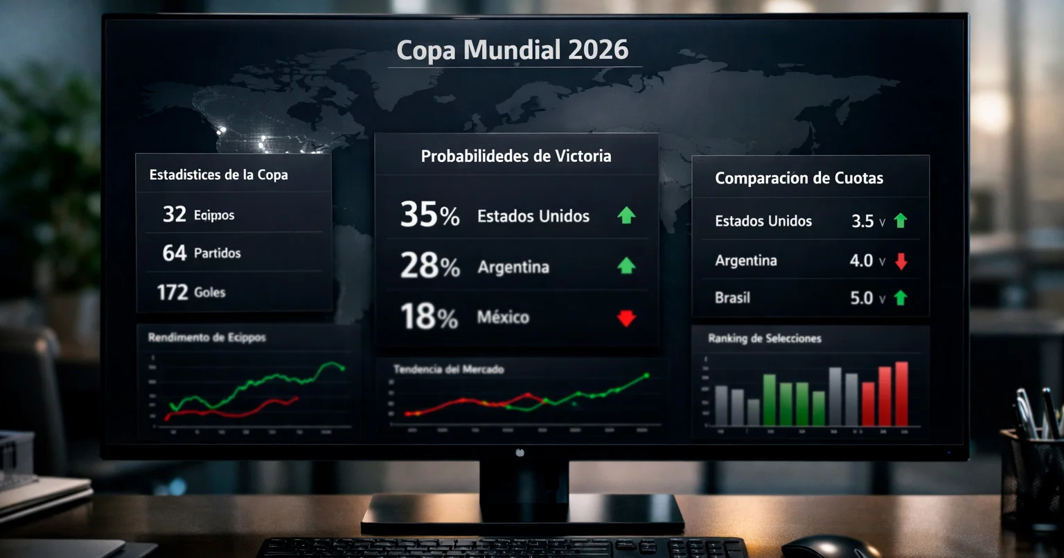 Análisis de cuotas y gráficos de equipos subvalorados con potencial de sorpresa en el Mundial 2026